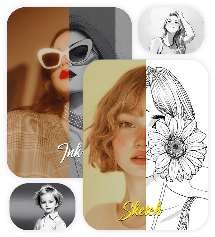 Turn your photos into Sketch style template